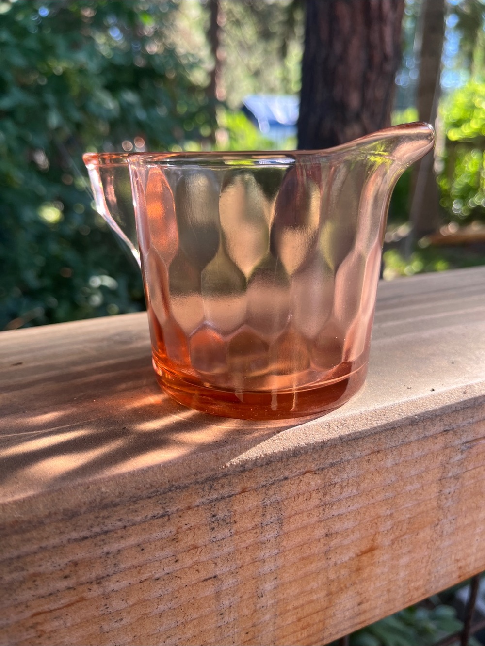 Vintage Pink Depression Glass Honeycomb Creamer Lovely!